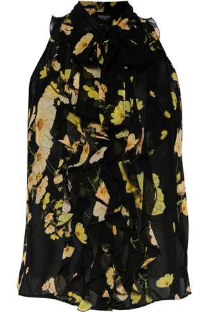 Giambattista Valli Floral-print silk top