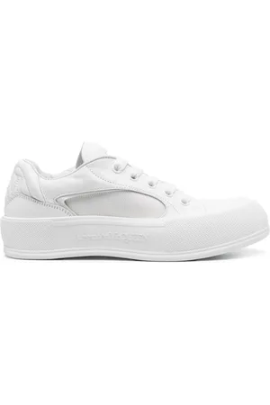 Alexander McQueen Embossed-logo leather sneakers