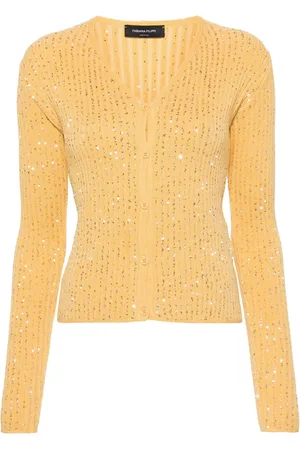 Fabiana Filippi Sequin-embellished ribbed cardigan