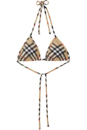 Burberry Check-pattern bikini top