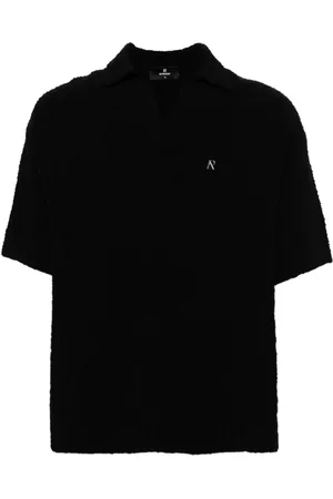 Represent Bouclé knit polo shirt