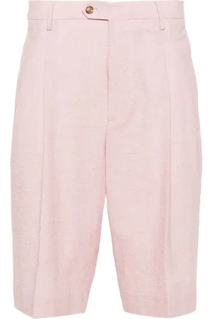 LARDINI Pinstriped mid-rise bermuda shorts