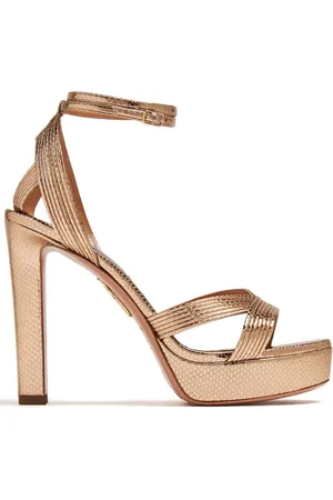 Brenda Ruched Ankle Wrap Sandals (Pink)  Ankle wrap sandals, Pink sandals,  Wrap sandals