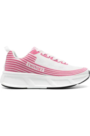 Twin-Set X Fessura striped mesh sneakers
