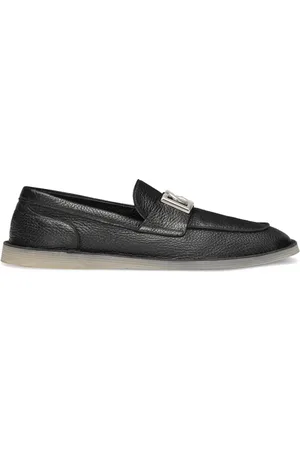 Dolce & Gabbana Logo-plaque leather loafers