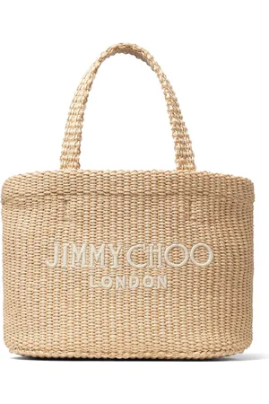Jimmy Choo Mini logo-embroidered beach bag