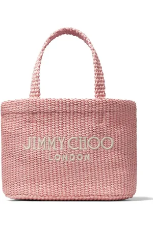 Jimmy Choo Mini logo-embroidered beach bag