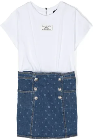 Balmain Logo-appliqué T-shirt dress