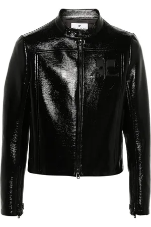 Courrèges Logo-appliqu?? high-shine jacket