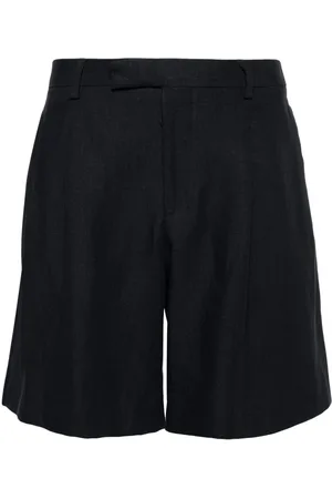 LARDINI Mid-rise linen bermuda shorts