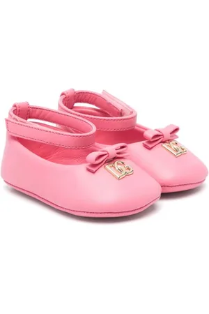 Dolce & Gabbana Logo-plaque leather ballerina shoes