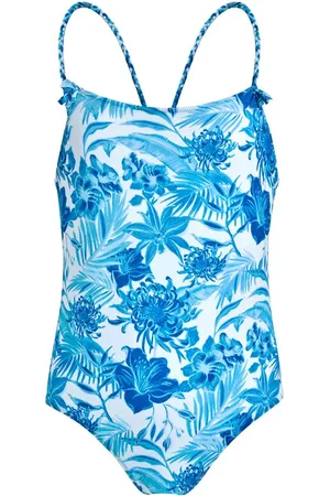 Vilebrequin Floral-print braided-strap swimsuit