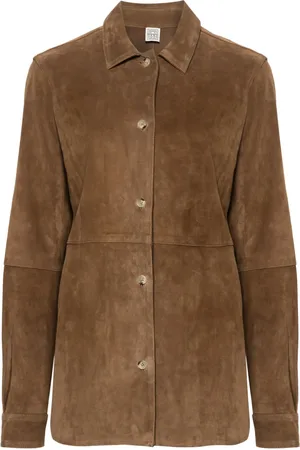 Totême Suede panelled shirt