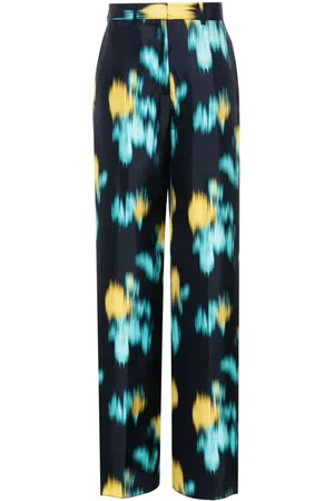 Lanvin Abstract-print wide-leg trousers