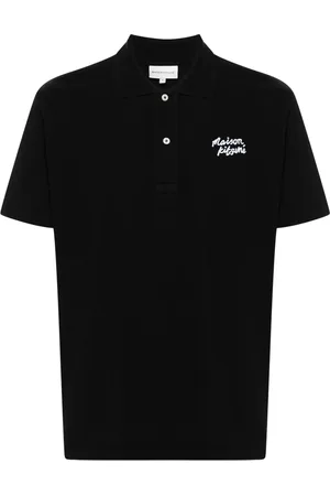 Maison Kitsuné Handwriting logo-embroidered polo shirt
