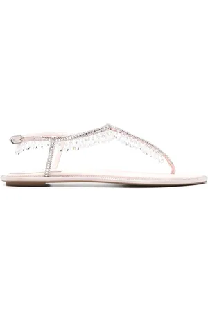 RENÃ CAOVILLA - Crystal Embellished Heel Sandals