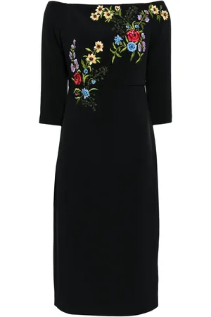 Sachin & Babi Fatima floral-embroidered midi dress