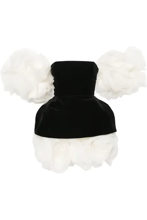 Ana Radu Floral-appliqu?? velvet minidress