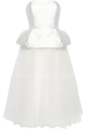 Ana Radu Layered satin midi dress