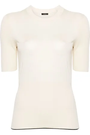 Joseph Contrasting-trim fine-knit jumper