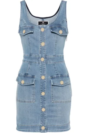 Elisabetta Franchi Sleeveless denim dress