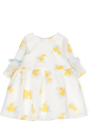 HUCKLEBONES LONDON Floral-embroidered organza midi dress
