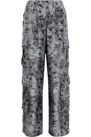 JNBY Abstract-print wide-leg trousers