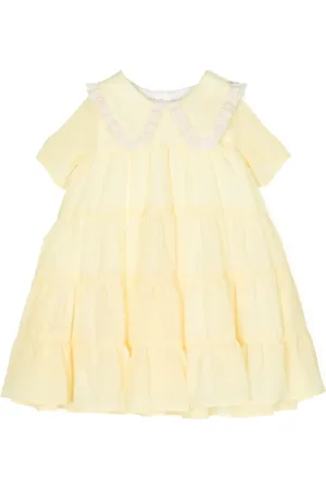 HUCKLEBONES LONDON Ruffle-detail chiffon midi dress