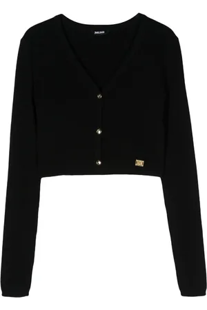 Roberto Cavalli Logo-plaque cropped cardigan
