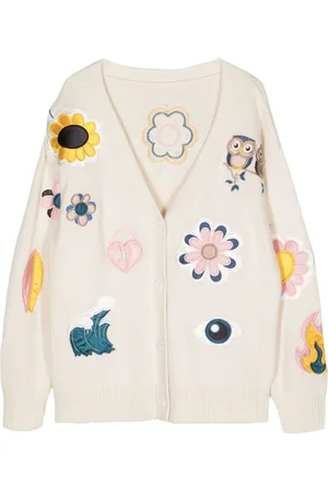 Cynthia Rowley Playful Patchwork cashmere-blend cardigan