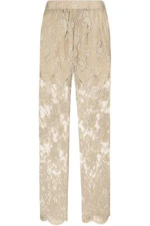 Dolce & Gabbana Sartoriale wide-leg lace trousers