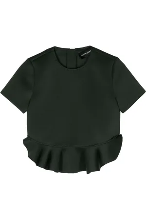 Cynthia Rowley Astro ruffled cropped top