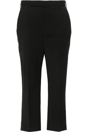 Rick Owens Pressed-creased wool trousers