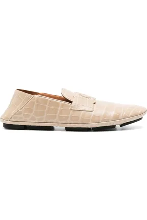 Dolce & Gabbana Crocodile-effect leather loafers