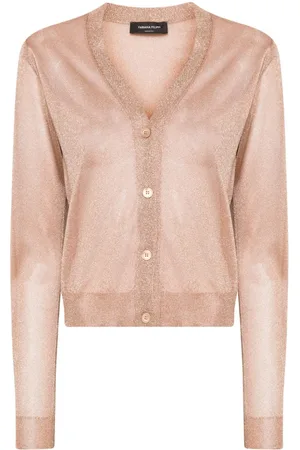 Fabiana Filippi Metallic-threading semi-sheer cardigan