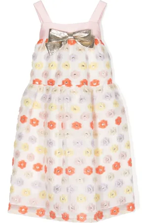 HUCKLEBONES LONDON Bow-detail floral-print midi dress