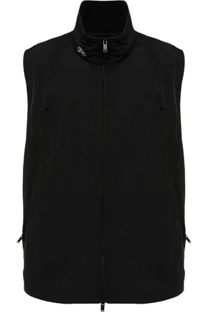 FIVE CM Logo-embroidery zipped gilet
