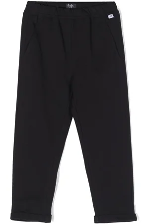 Il gufo Mid-rise piqué tapered trousers