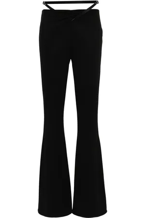 Courrèges Belted bootcut trousers