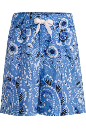 Etro Paisley-print drawstring shorts