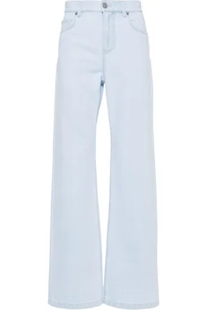 VERSACE Logo-appliqué straight jeans