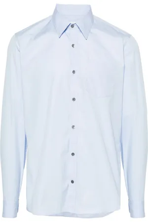 DRIES VAN NOTEN Straight-collar cotton shirt