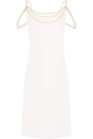 Paco rabanne Chain-straps silk midi dress