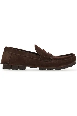 Salvatore Ferragamo Gancini-plaque suede loafers