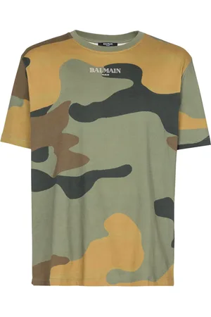 Balmain Camouflage-print cotton T-shirt