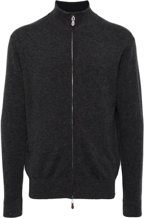 N.PEAL Knightsbridge zip-front cashmere jumper