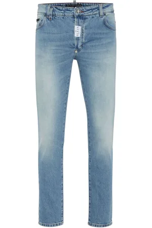 Philipp Plein Logo-appliqué low-rise skinny jeans