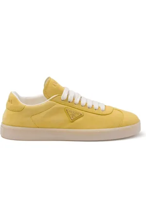 Prada Triangle-logo suede sneakers