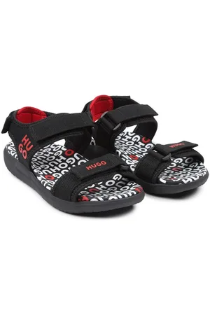 HUGO BOSS Logo-print touch-strap sandals