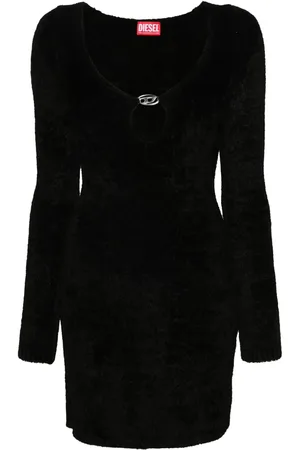 Diesel M-Coleen logo-plaque dress
